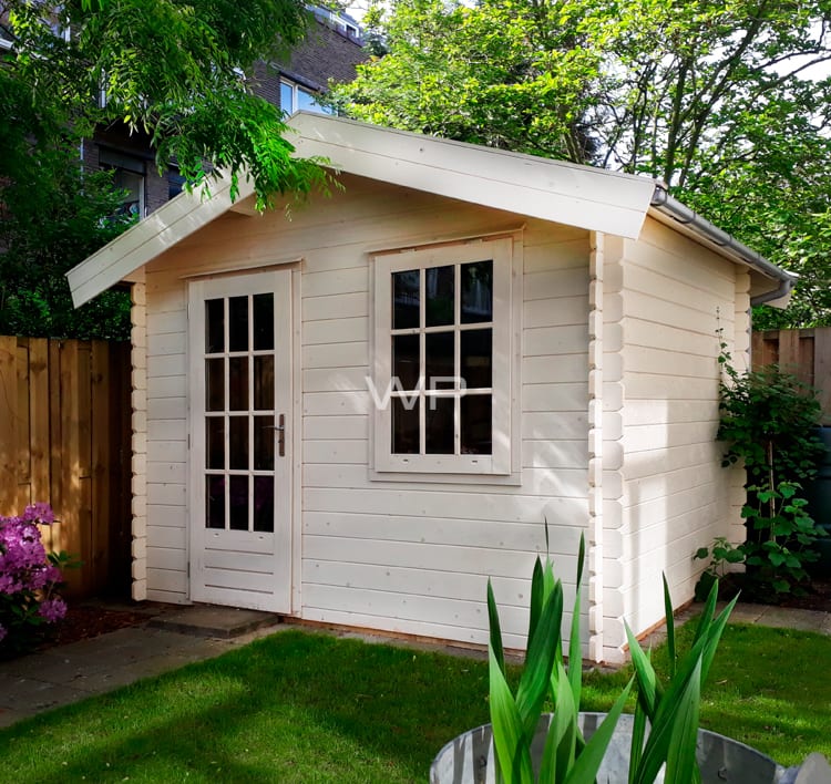 Houten schuurtje voor in de tuin